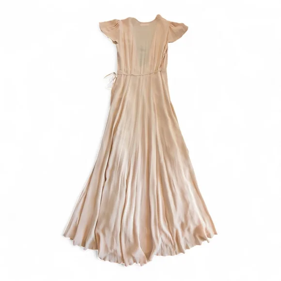 Reformation Rosie Wrap Maxi Dress | Plunge Neck High Slit Flutter‎ Sleeve NWOT M - Picture 6 of 11